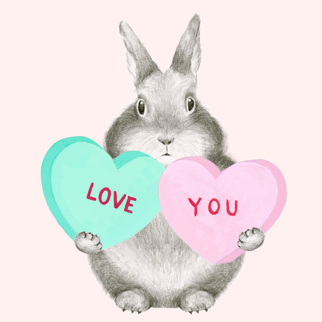 Bunny with Sweethearts  